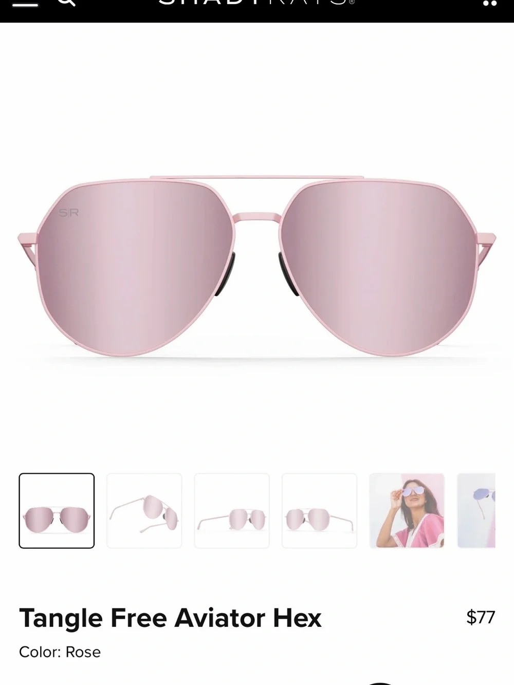Shady Rays Aviator Hex Sunglasses for Women